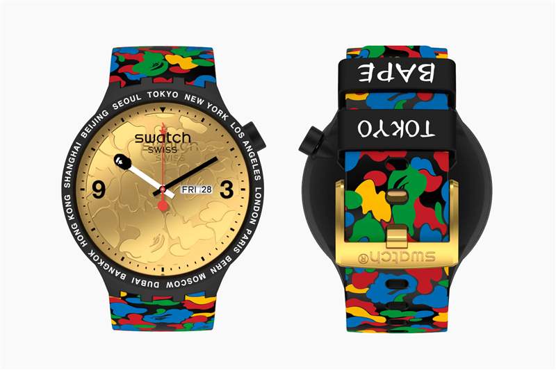 Swatch X Bape 東京黑色多迷彩