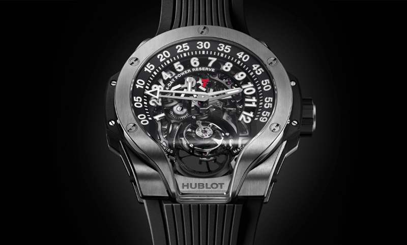 HUBLOT全新MP-13 雙軸陀飛輪雙逆跳腕表挑戰(zhàn)極限工藝