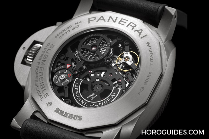 OFFICINE PANERAI - DMLS金屬鐳射燒結表殼加持！ Panerai x Brabus聯(lián)名表第四代現(xiàn)身：Submersible S eTitanio PAM01403