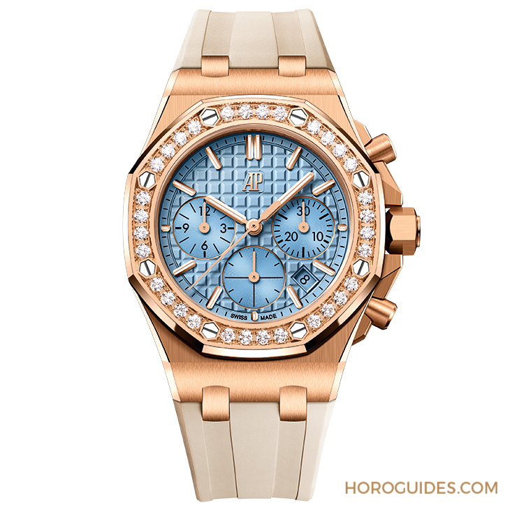 AUDEMARS PIGUET - 寶石圈與彩色面盤的華麗方程式｜AP皇家橡樹離岸型37毫米自動(dòng)上鏈計(jì)時(shí)碼表