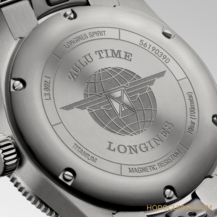 LONGINES - SPIRIT - L3.802.1.53.6 - LONGINES Spirit再掀熱潮！ Spirit Zulu Time鈦金屬腕表與計時秒表間金新色登場